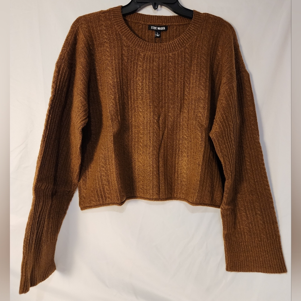 NEW STEVE MADDEN aerin sweater in Brown